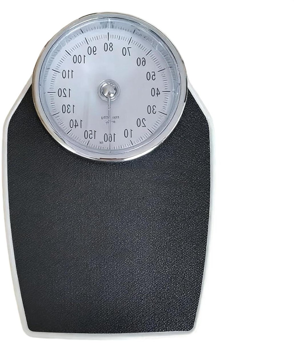 Mechanische Personenweegschaal - Lichaamsweegschaal Badkamer - Gezondheid Bijhouden - Directe Aflezingen - Tot 160 kg - Zilver