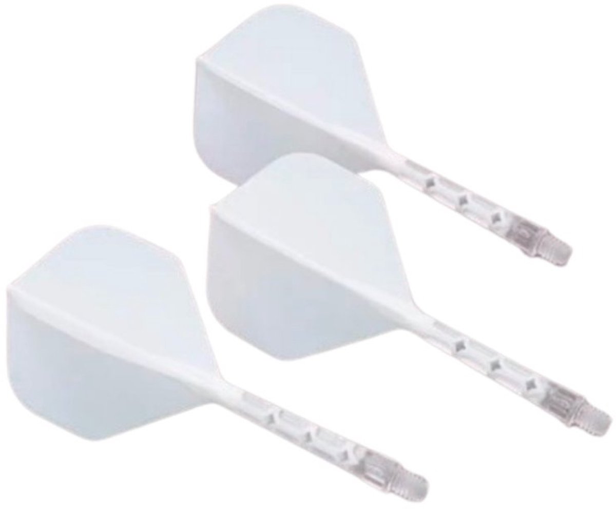 Cuesoul - ROST T19 Integrated Dart Flights - Standard Shape - Clear White