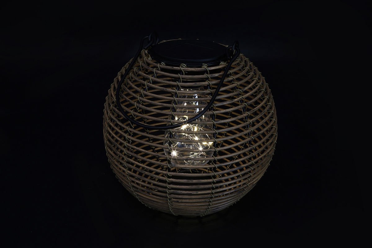 Countryfield Hanglamp solar LED Eliya L naturel 9x19x19cm