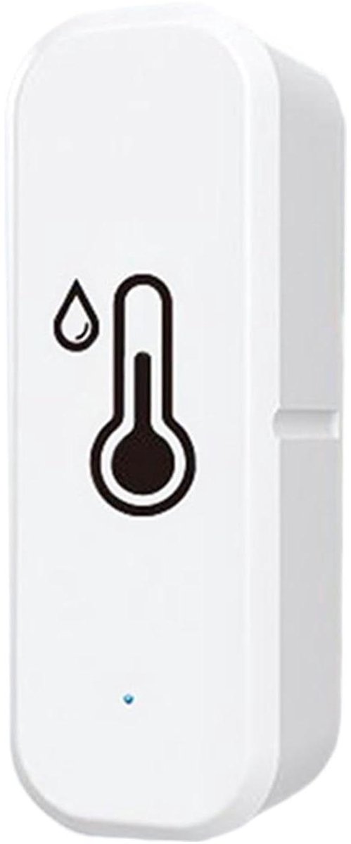 Slimme thermometer hygrometer - Temperatuur sensor Vochtigheidssensor - Klimaat beheer - Op afstand monitoren - 7x25x2cm - Wit