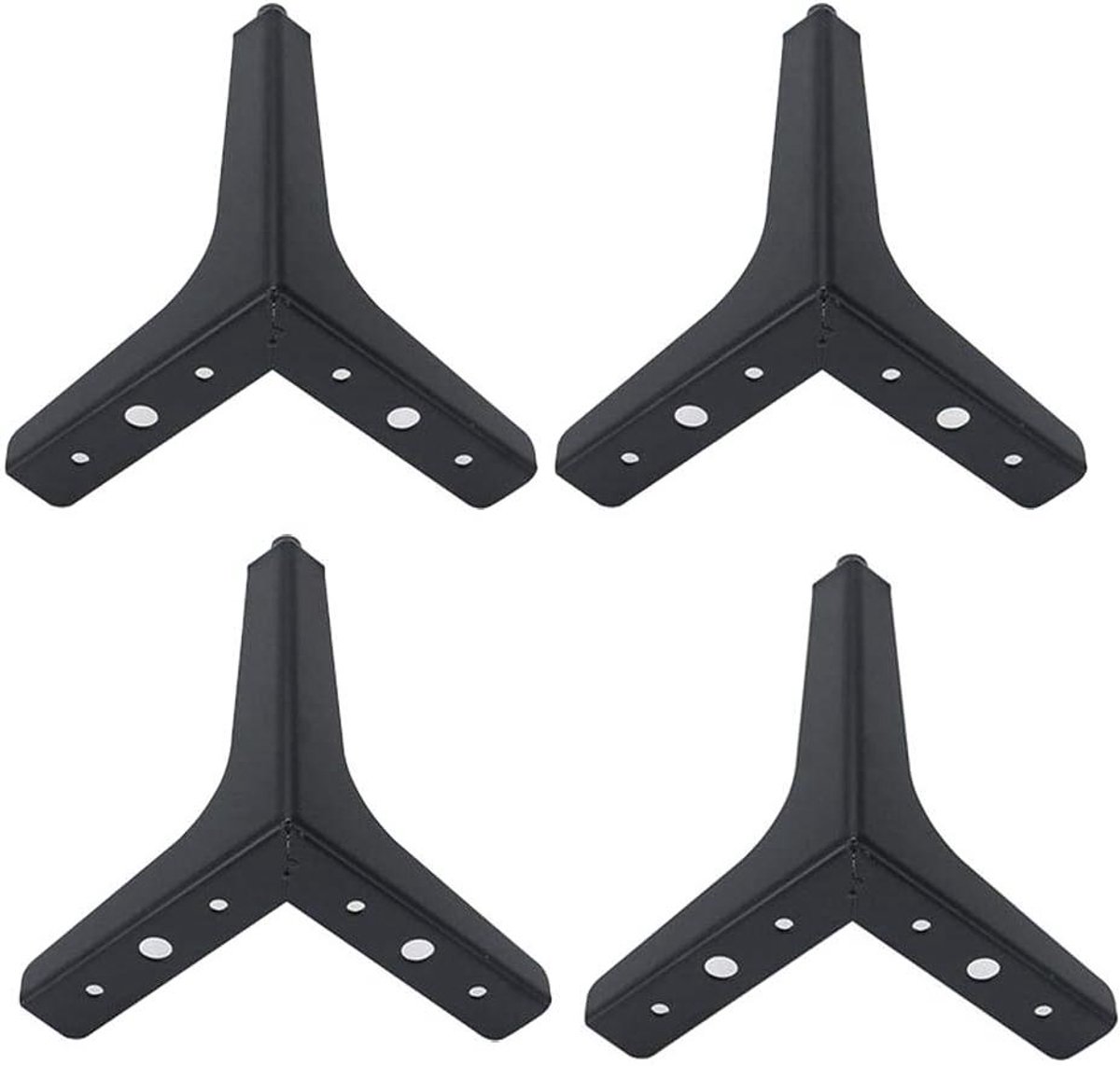 Tafelpoten Set - Meubelpoten Hardware - Meubels Opknappen - Sterk Taai Ijzer - 17 Cm - Zwart