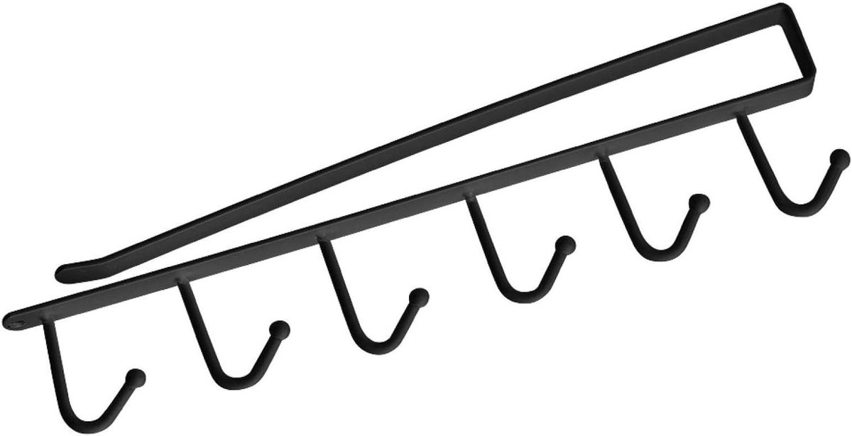 Opbergrek - Keuken organizer - Ruimte besparen - Zonder schroeven - 26 cm - Zwart