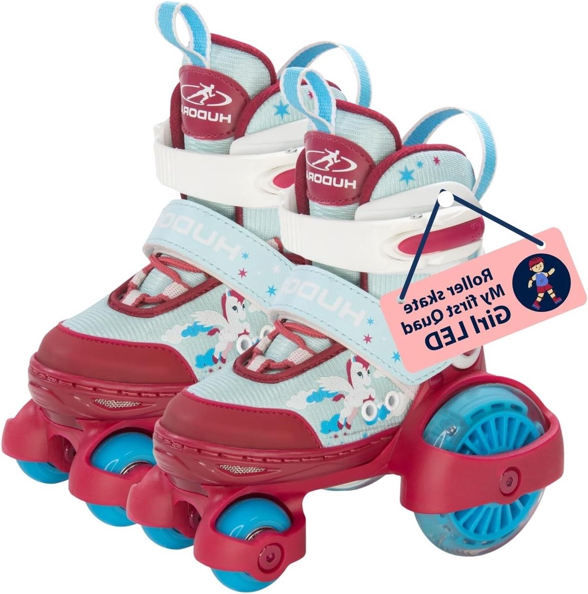 Rolschaatsen Kinderen Quad skates Buiten spelen LED verlichting