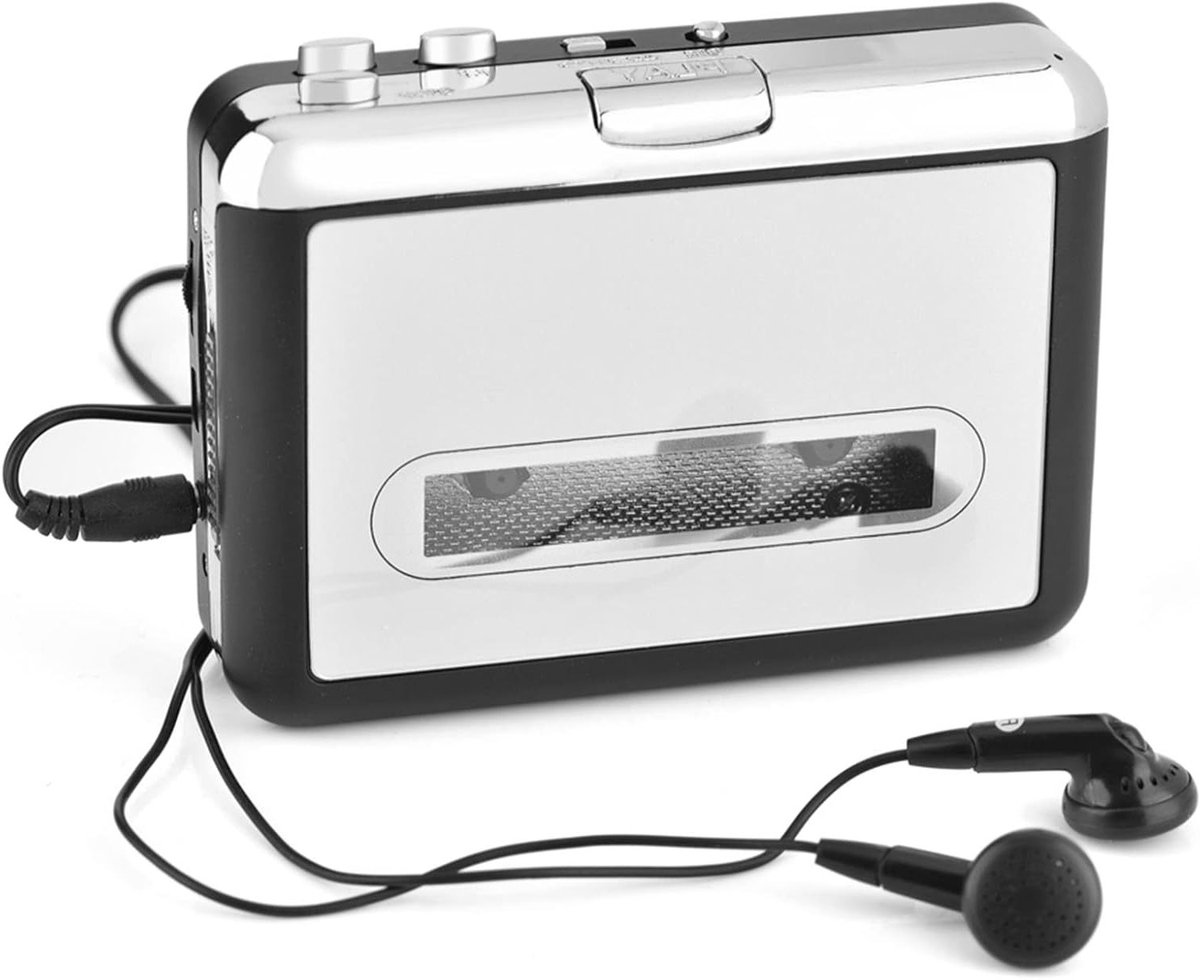 Cassette naar MP3 Converter, Draagbare Tape Speler voor Oude Mixbands en Cassettes, Plug and Play voor Windows en CD-afspeelopties