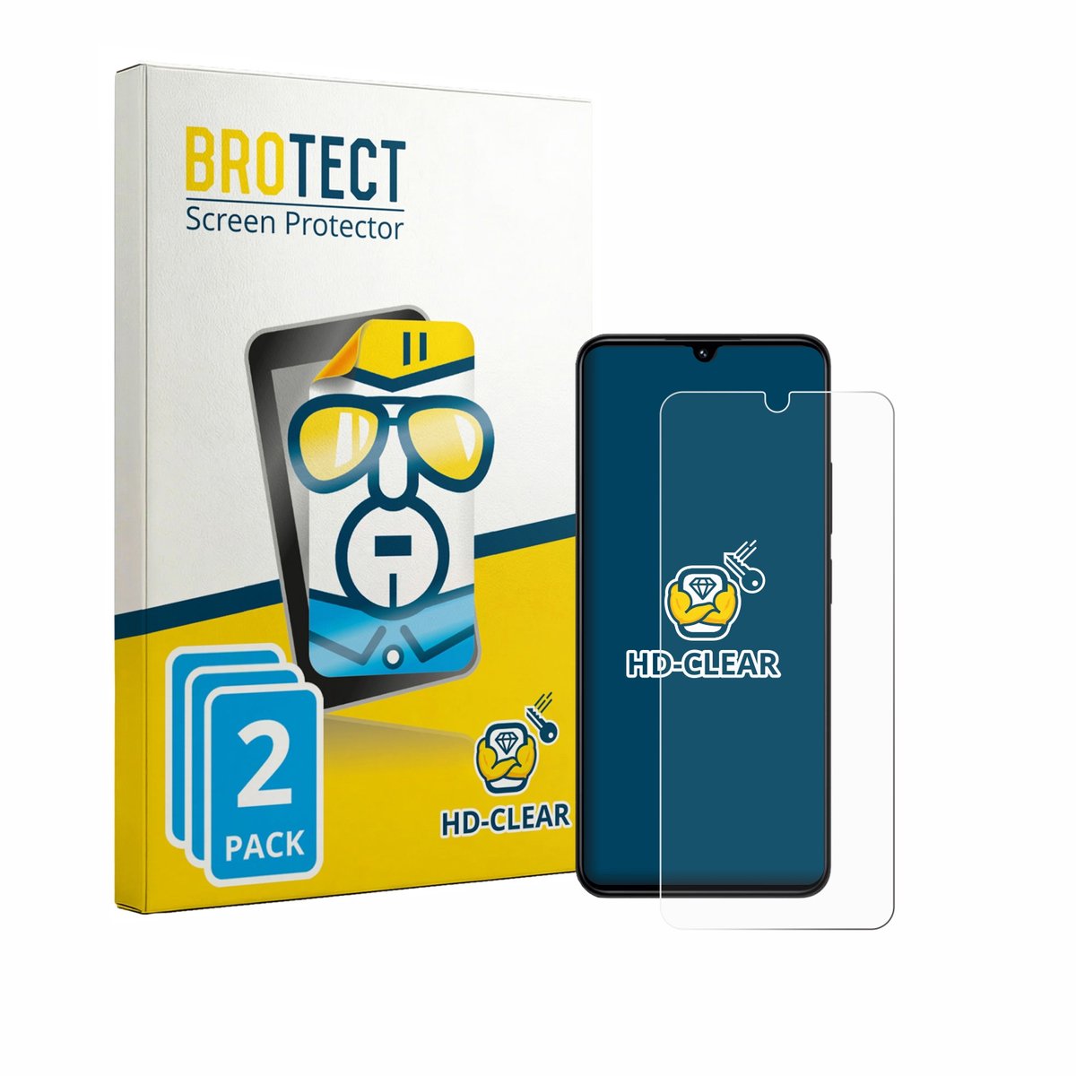 BROTECT - Screenprotector voor Xiaomi Redmi 14R - Folie Beschermfolie transparant 2 Stuks