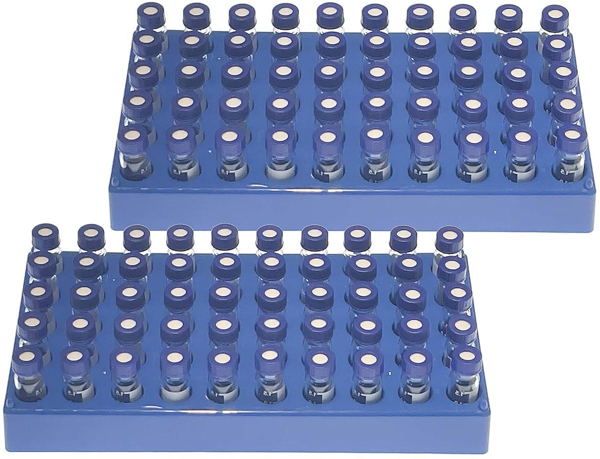 Lab Autosampler Flesjes - Kleine Glazen Flesjes - Monster Analyse - Met Schrijfgebied - 100 Stuks 2ml - Helder