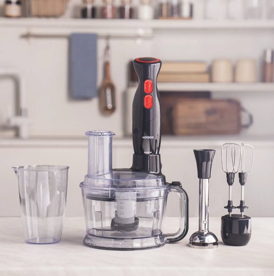 Karaca Pro-Multimax 6-in-1 Keukenmachine 2000W - Hakmolen, Blender en Mixer - 1,5L - Zwart