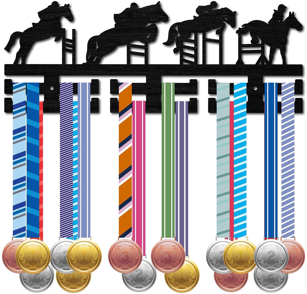 aladdien - Houten paardensportmedaillehanger - Medaillehouder voor paardensport - Duurzaam