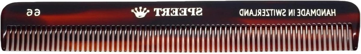 Handgemaakte Kam - Fijne Tand Kam - Haar Ontwarren - Acetaat Materiaal - 12 cm - Schildpad Havana