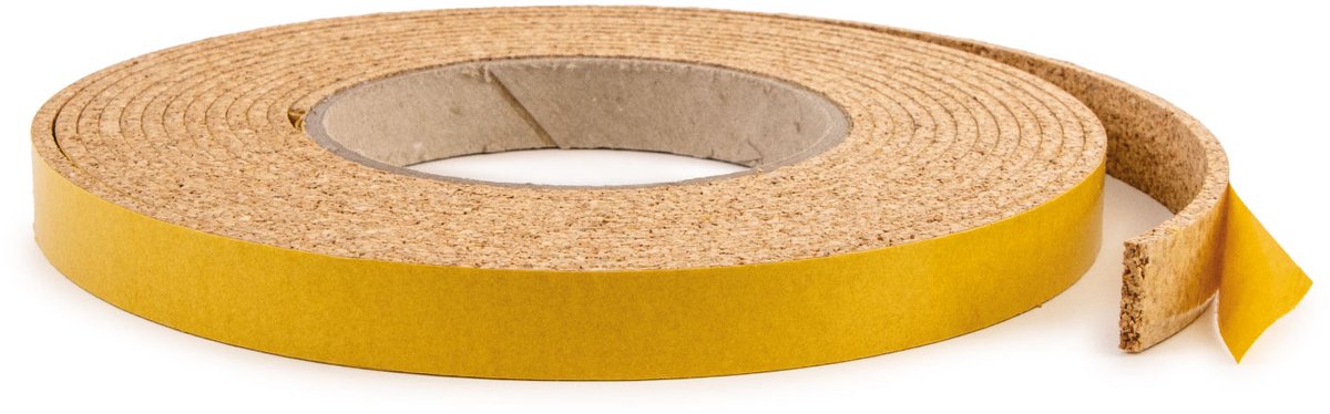 Zelfklevende Kurkstrip / 15mm Kurktape / Kurkband (5m) - Breedte: 15mm - Dikte: 3 mm - Lengte: 5 Meter
