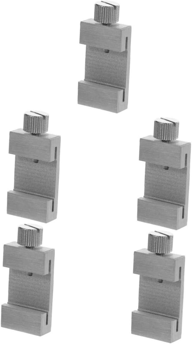 Liniaal Positioneringsblokken - Meetblokken Timmeren - Nauwkeurig Meten - Aluminium Legering - 5 stuks - Zilver