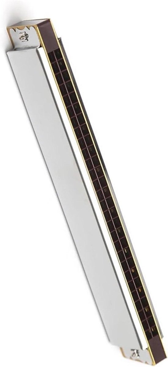 Mondharmonica - Polyfone Harmonica - Muziek Maken - 28 Gaten - 210 mm - Zilver