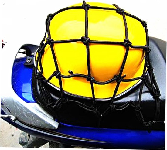 Elastisch Bagagenet voor Motorfiets en Fiets - Zwarte Cargo Bungee met Haken — afbeelding 4