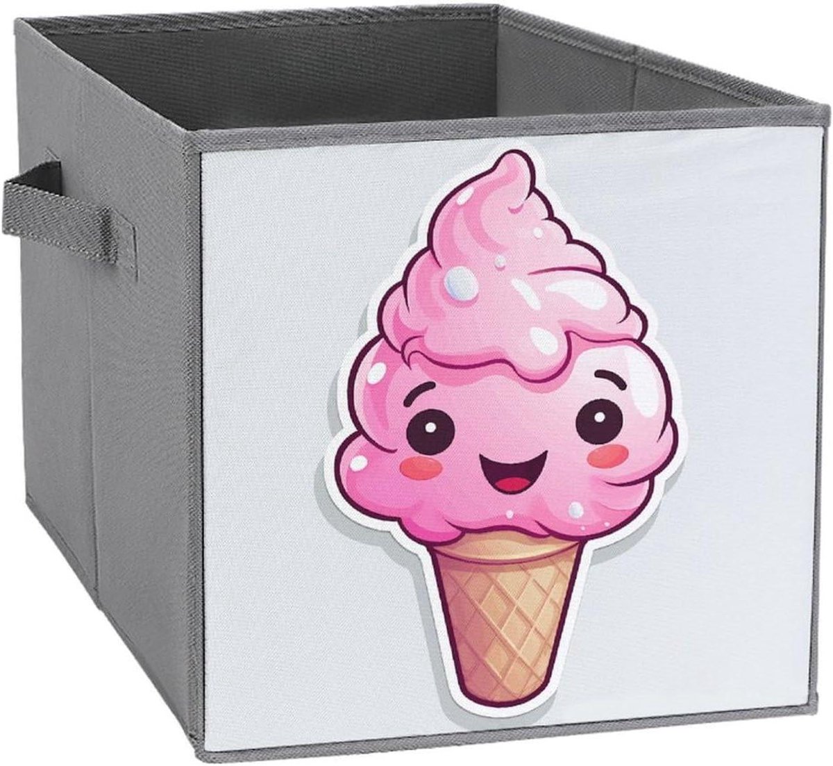 Opbergbakken - Opbergdozen Kubus - Kleding Opbergen - Verstevigd Karton - 25 x 25 cm - Grijs