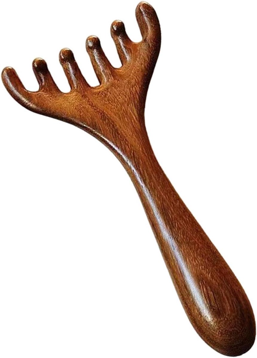 Houten Hoofdhuid Massager voor Stimulatie en Ontspanning