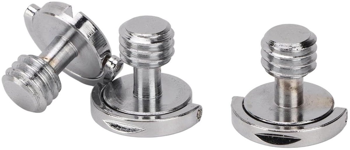 Cameraschroef Statiefplaat - Montageschroef Snelkoppeling - Apparatuur Bevestigen - Verstelbare Demping - 3 stuks - Koperkleurig
