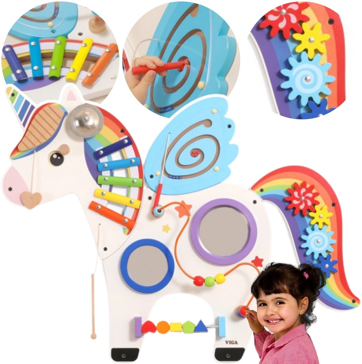 Viga Toys® Wandspel - Unicorn