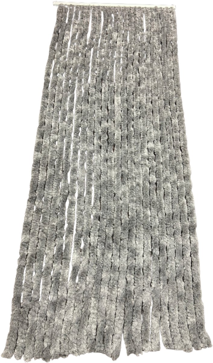 Mannsberger Chenille Vliegengordijn - Insectengordijn Voor Deur - 90 X 220cm - Grijs - 22 Strengen - Op Maat Te Maken