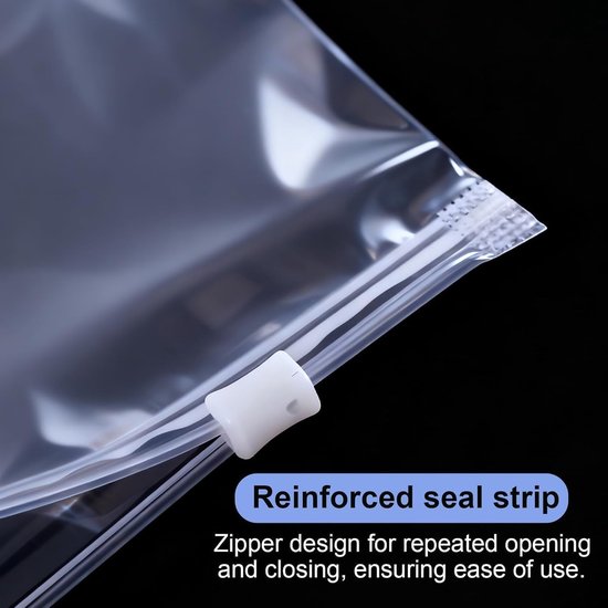 Zip Tassen - Opbergzakken Hersluitbaar - Kleding Opbergen - Waterdicht Stofvrij - 40 x 50 cm - Transparant — afbeelding 5