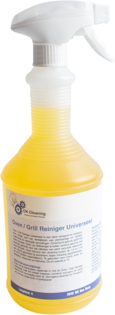 CK Cleaning Ovenreiniger 1L – Professionele Grill- & Ontvetter Spray – Krachtige Vetverwijderaar voor Oven, Grill & Keukenapparatuur