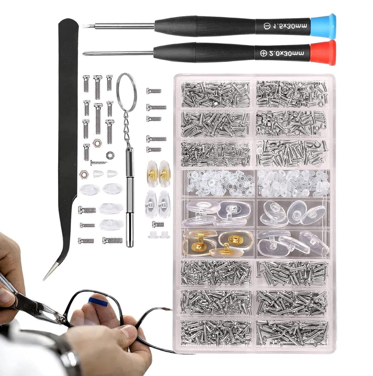 Brillen Reparatieset - Schroevendraaierset Bril - Bril Repareren - Roestvrij Staal - 120g - Niet gespecificeerd