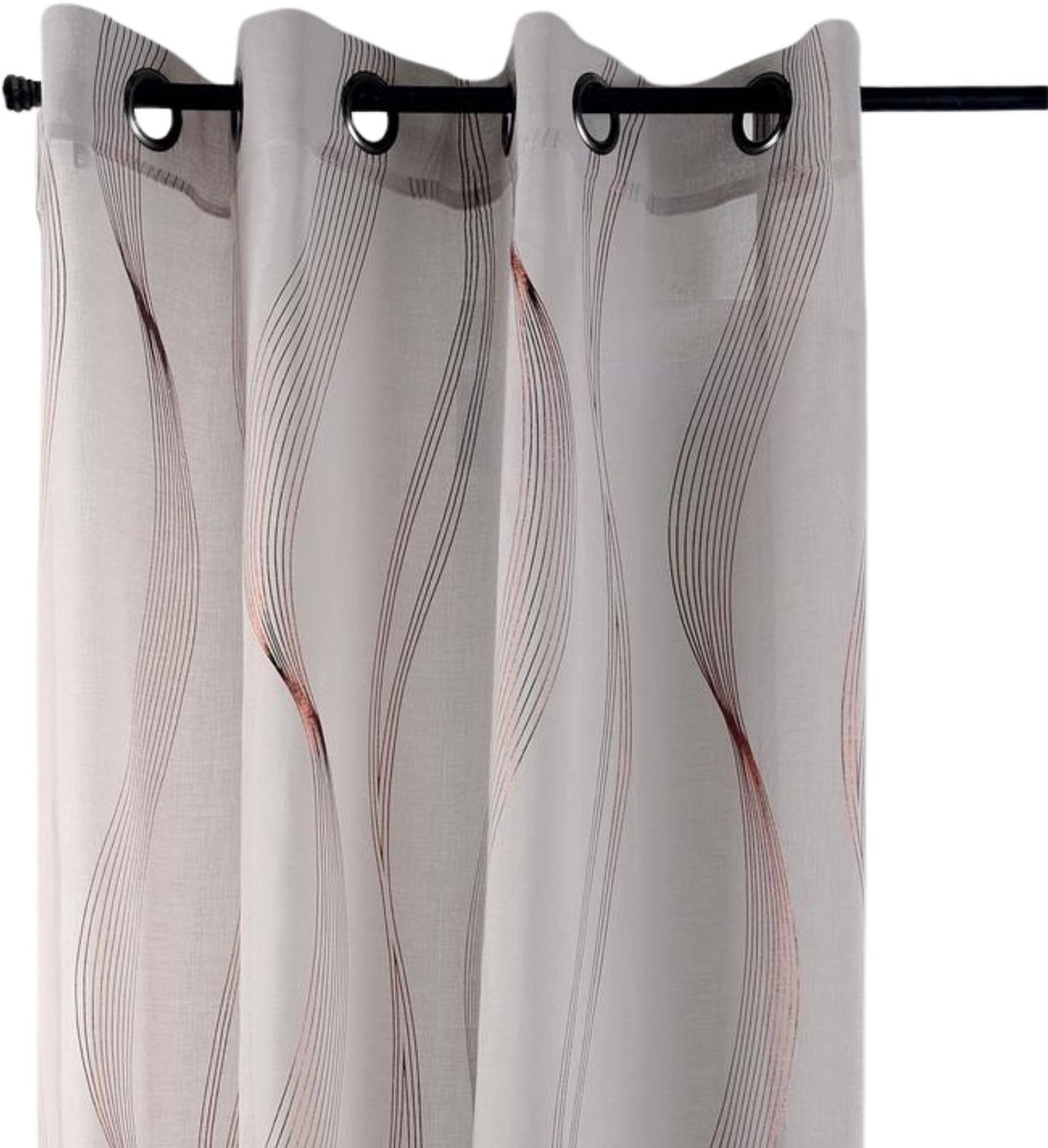 Metallic golvende strepen voile
