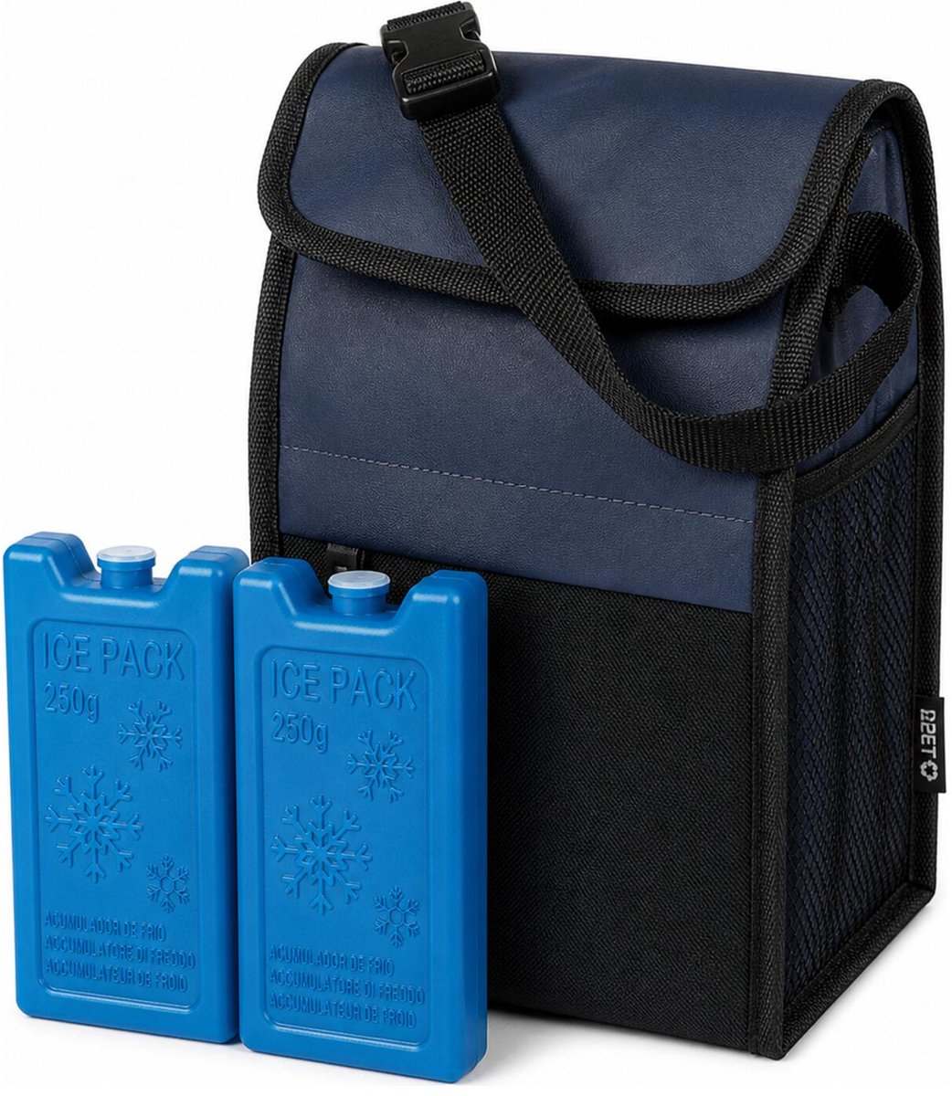 Impression Koeltas Eira - blauw - lunchpakket / drankjes - 5 liter - incl 2x koelelement
