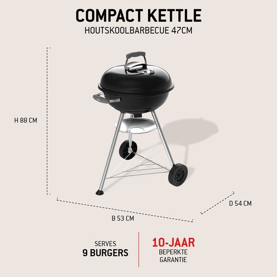 Weber Compact Kettle Ø 47 cm van Merkloos — afbeelding 2