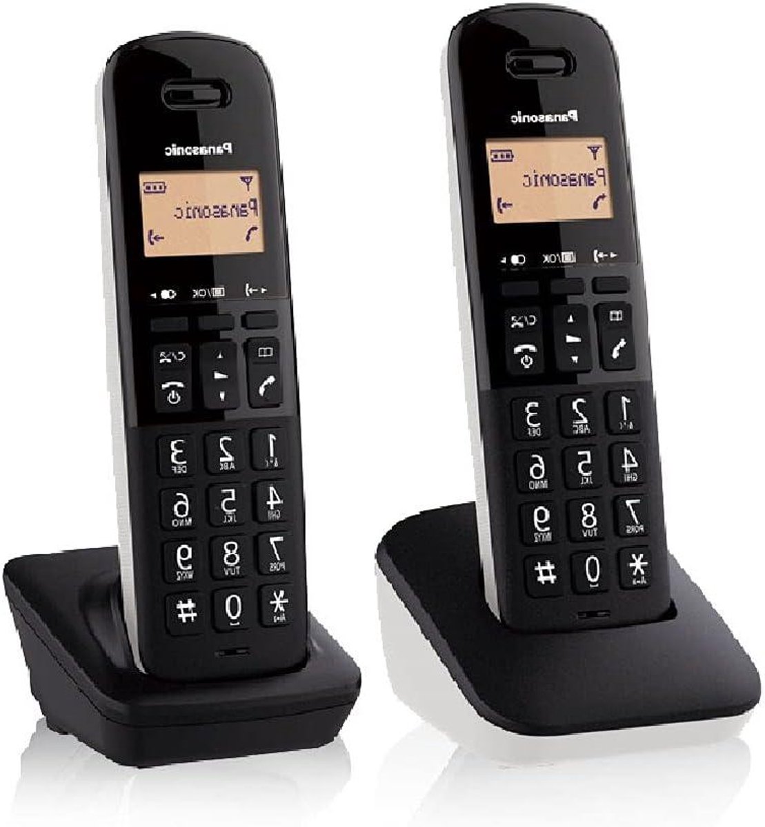 Draadloze Telefoon - DECT Telefoon Huistelefoon - Thuisgebruik - Eco-modus - 2 handsets - Zwart