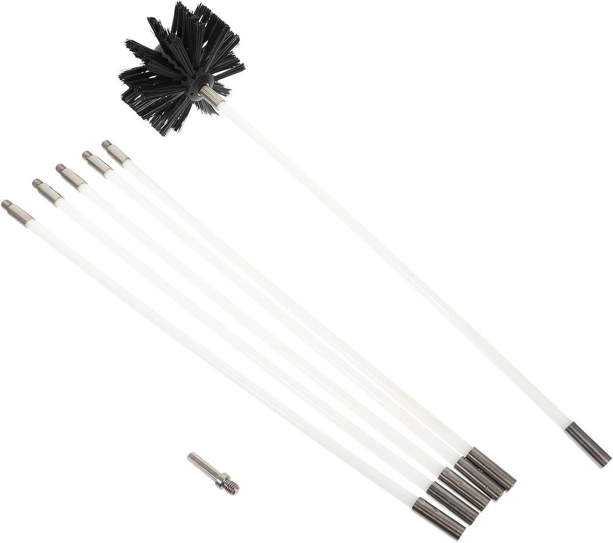 Schoorsteenborstel - Pijpreiniger - Schoorsteen Reinigen - Met Lange Stangen - 41 cm - Zwa