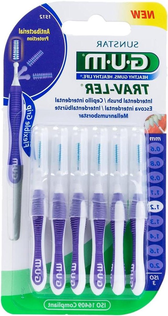 Interdentale borstel - Tandenborstel accessoire - Mondhygiëne verbeteren - Reisformaat verpakking - 10 stuks - Blauw