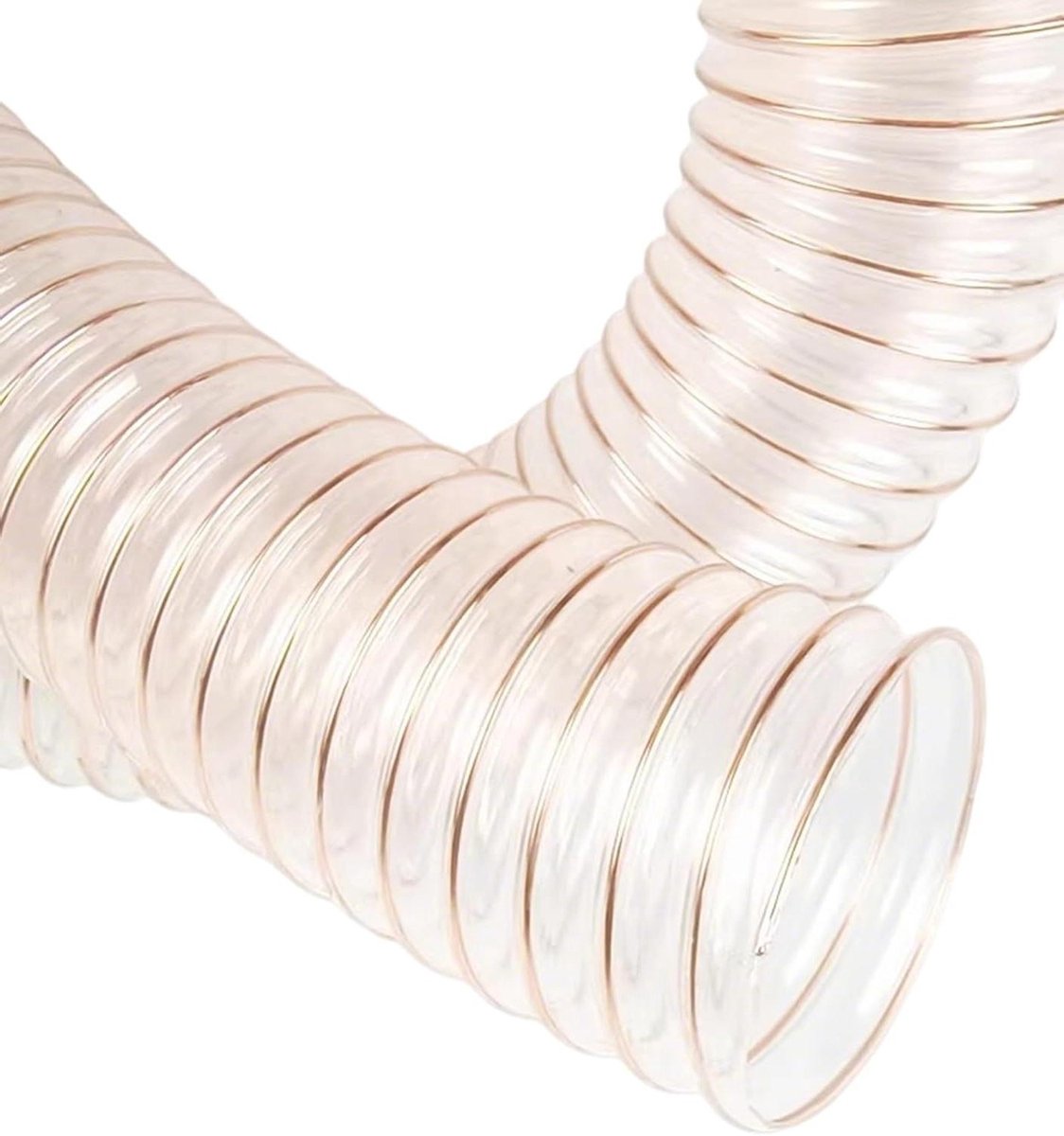 Stofopvangslang - Flexibele afvoerbuis - Stofafzuiging werkplaats - Versterkte staaldraad - Diameter 325mm - Transparant