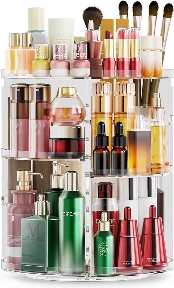 9-laags draaibare make-up organizer - Transparant