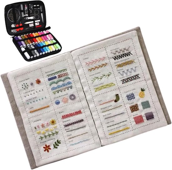 Borduursteken boek - Handwerk gids - Creatief handwerken - Hoogwaardig materiaal - 106 pins - Set — afbeelding 5