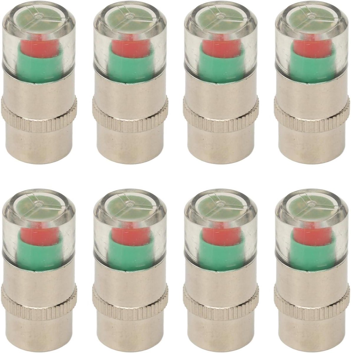 Bandenspanningsdoppen - Bandenspanning monitor - Veilig Rijden - 3 Kleuren Indicatie - 8 Stuks - Multicolor