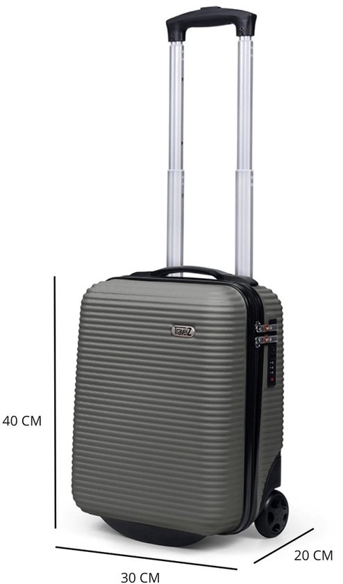 TravelZ Horizon Underseat Koffer 40cm - Lichtgewicht handbagage 20 liter met 2 wielen - Groen