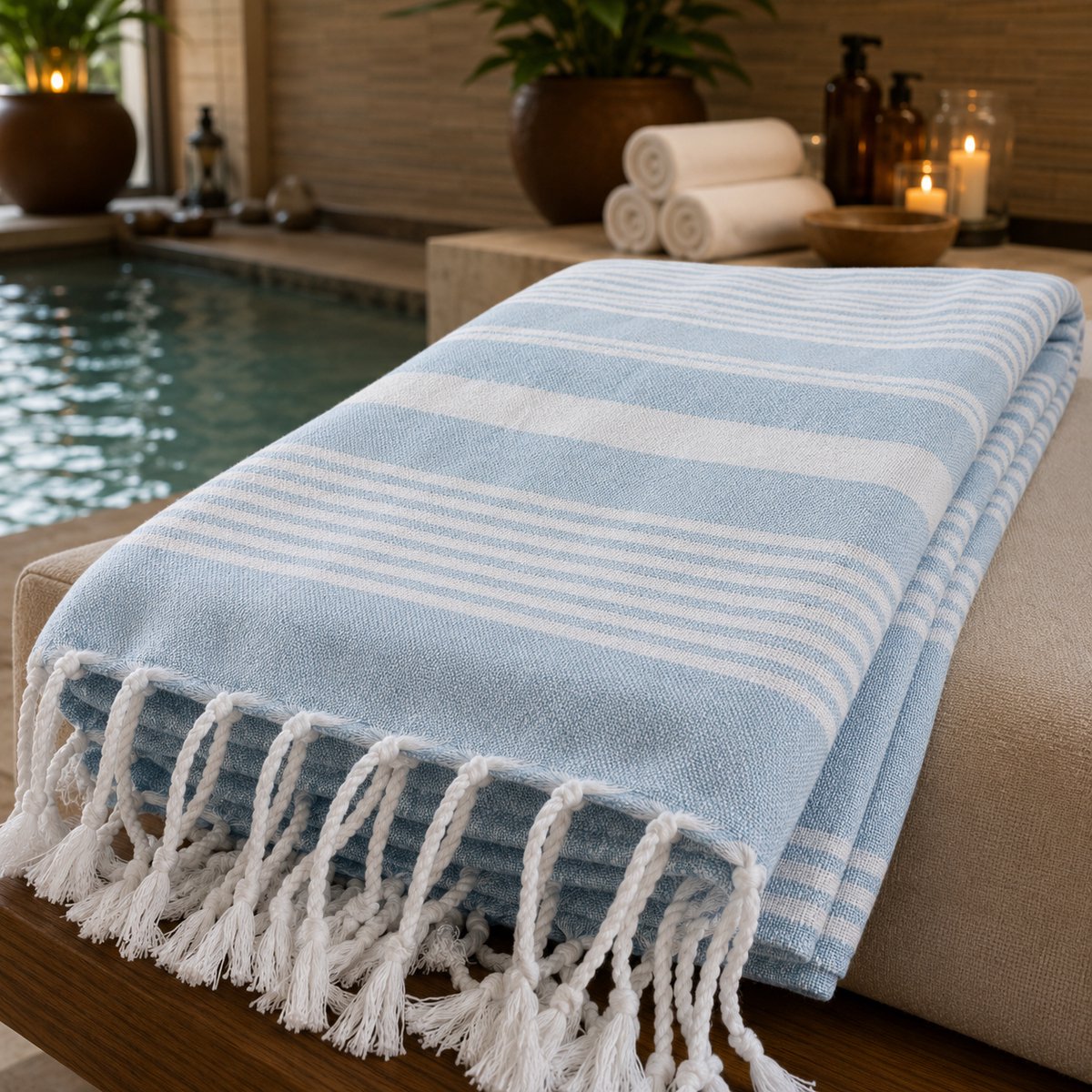 100% Katoenen Katya Hamamdoek – Turkse Handdoek & Strandlaken – Voor Sauna, Spa en Wellness