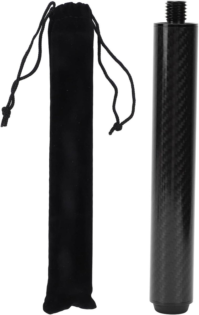 Biljartkeu Verlenging - Keu Accessoire - Biljart Spelen - Premium Koolstofvezel - 203 cm - Zwart