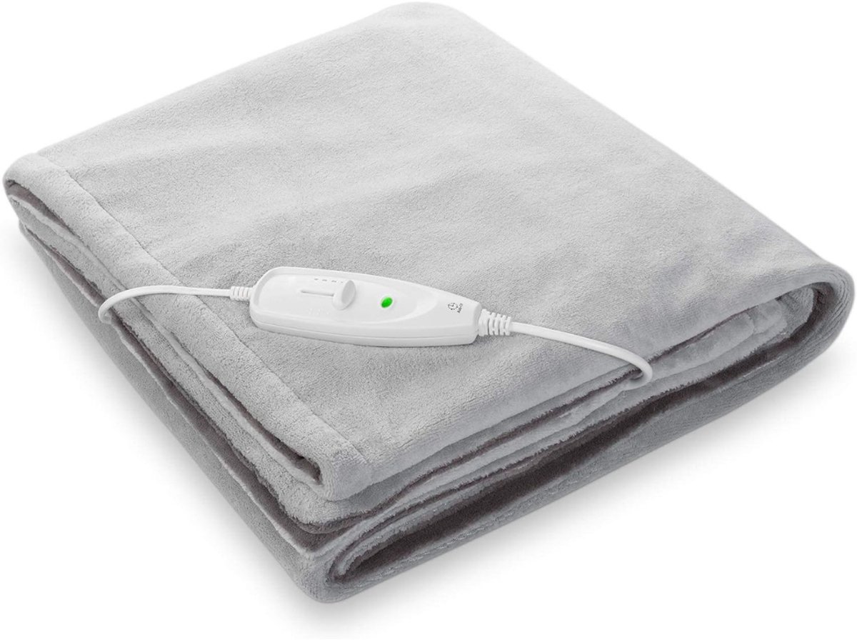 AHD® Elektrische deken 2 persoons - Elektrische deken - Deken - Grijs- 20cm x 39cm x 42cm