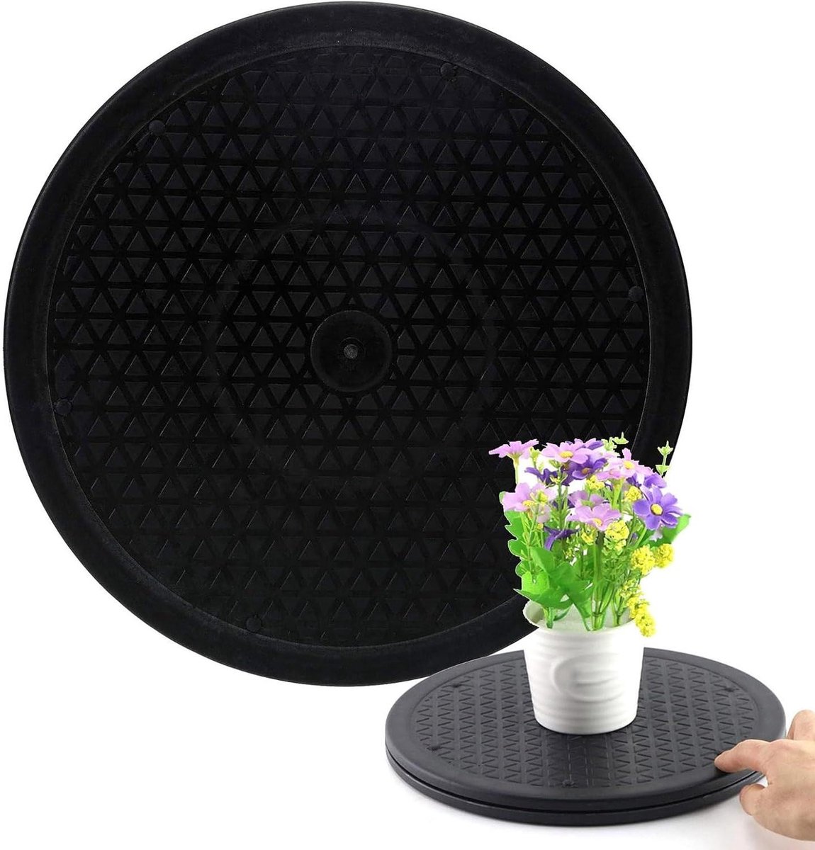 Draaibaar Plateau - Draaiplateau Monitor - Producten Presenteren - Kogelgelagerd - 25 cm - Zwart
