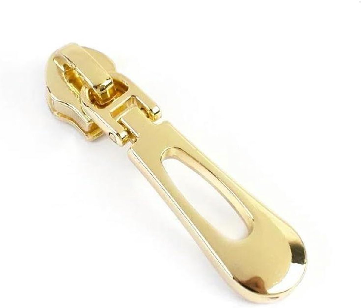Gouden Ritstrekkers - Ritskoppen Decoratie - Kleding Reparatie - Automatische Vergrendeling - 10 Stuks - Licht Goud