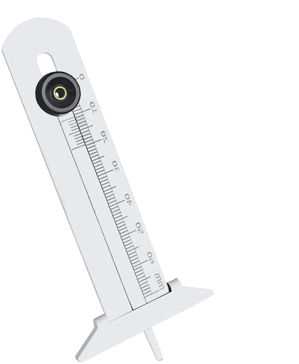 Bandendieptemeter - Profieldieptemeter Bandensnijdieptemeter - Banden Inspecteren - T-vormig Ontwerp - 10 x 4.8 cm - Zilver
