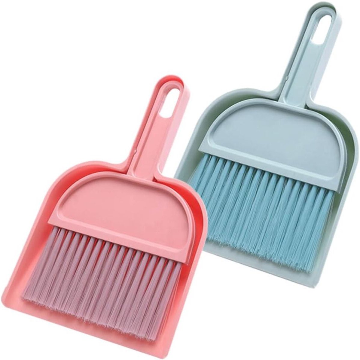 Mini Stofzuiger Bezemset - Tafelreiniger - Bureau Schoonmaken - Compact Lichtgewicht - 20.5 cm - Diverse Kleuren