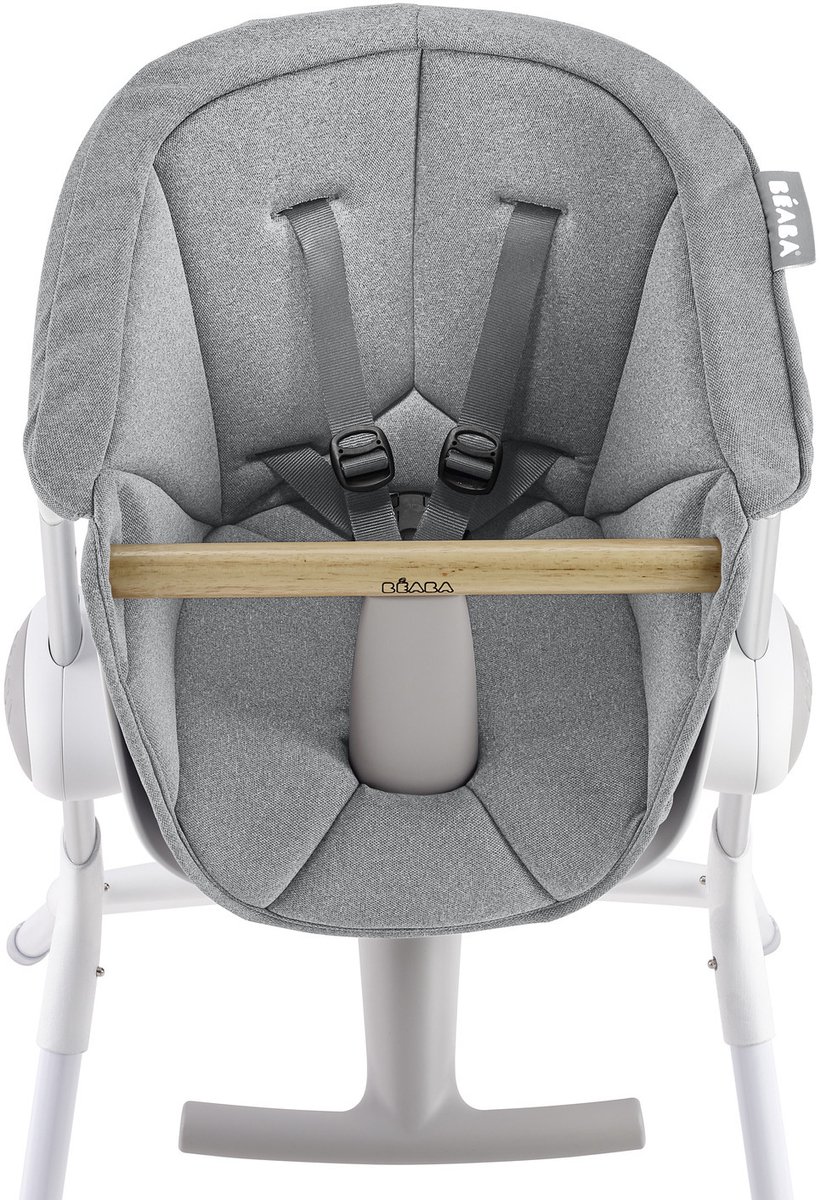 Béaba Up & Down Stoelverkleiner - Comfortkussen voor Kinderstoel - Ergonomisch & Zacht - Wasbaar - Vanaf 6 Maanden - Grijs