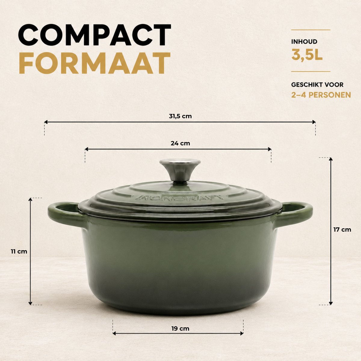 Ozocozy Ozocozy IRONCRAFT Gietijzeren Braadpan - afbeelding 2