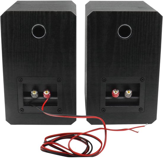 Hifi Rack Speaker - Boekenplank Speaker - Muziek Afspelen - Bass Reflex Systeem - 2x 50 Watt - Zwart — afbeelding 2