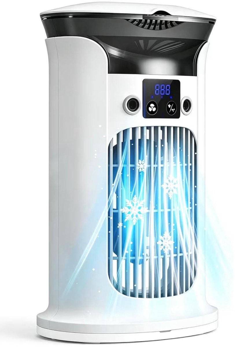 BIXc® - Mobiele airconditioning - mini-airconditioning - luchtkoeler - kleine airconditioning - draagbare airconditioner - wit