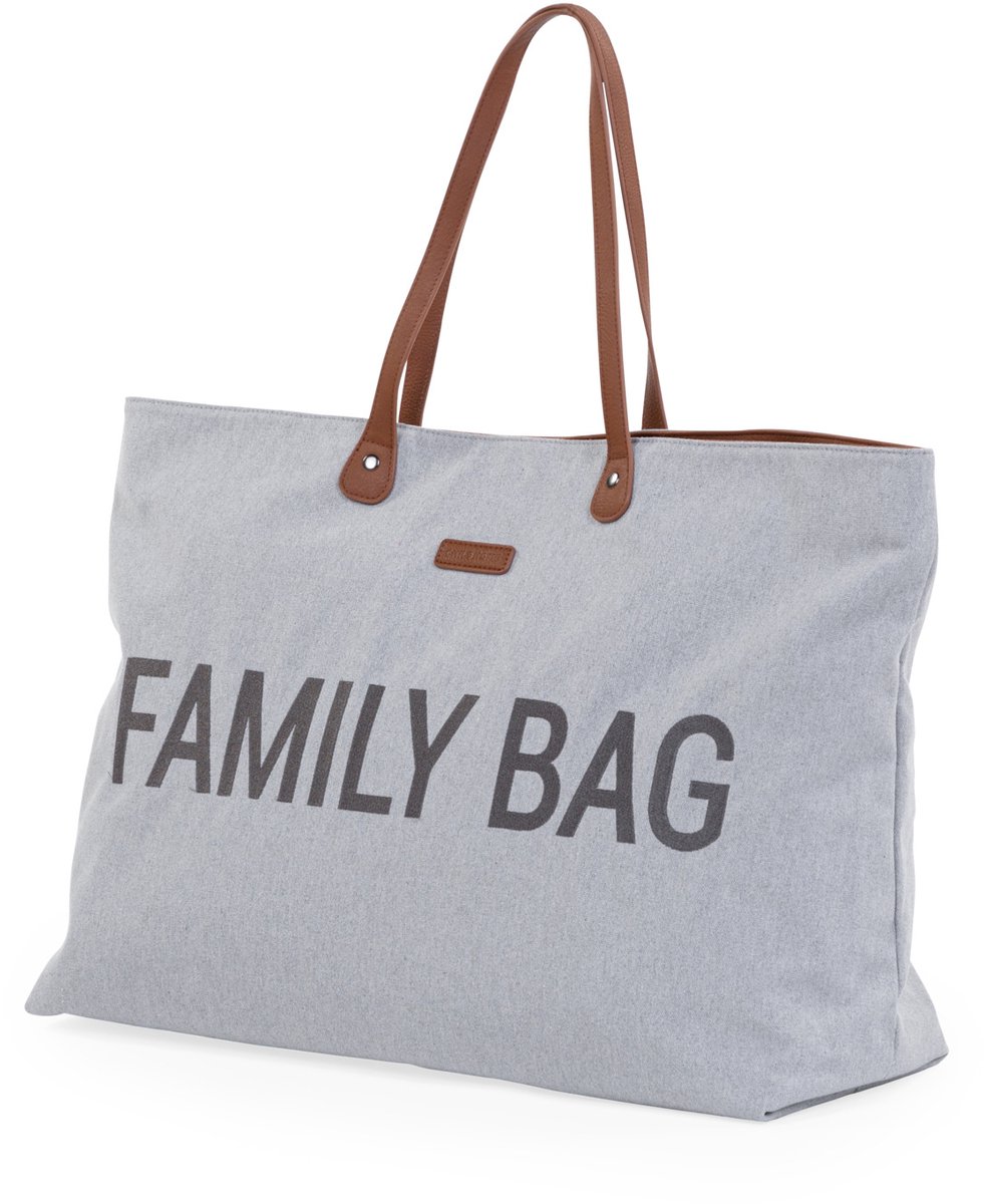 Childhome - Family Bag Verzorgingstas - Canvas - Grijs - Ruim & Praktisch - 55x18x40 cm