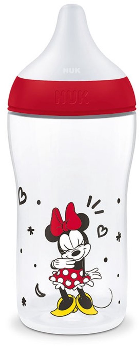 NUK Perfect Match Babyfles 260 ml - Siliconen Speen M - 3m+ - Minnie van Nuk — afbeelding 2