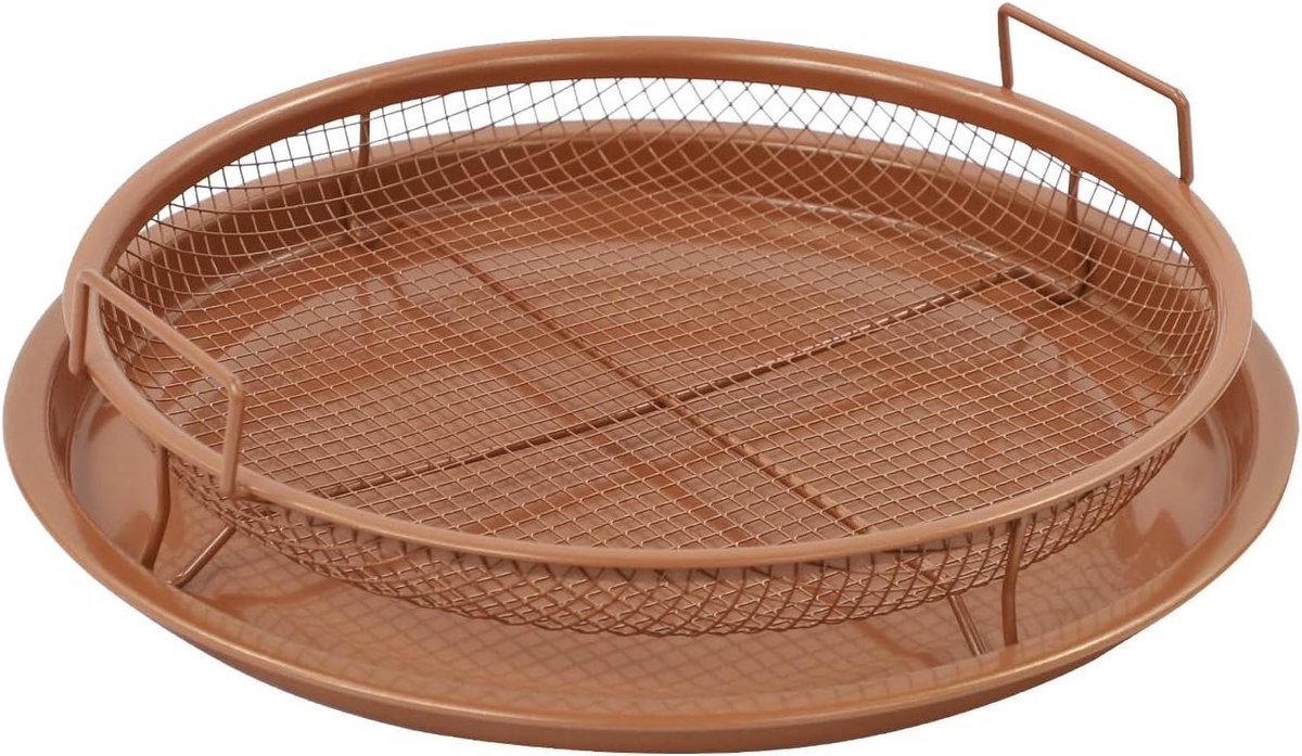 Grillmand BBQ mand Lekker Koken Efficiënte luchtcirculatie 30 cm Antiek messing